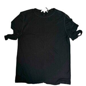 Helmut Lang Cashmere Cotton Cuff Crew Neck Knit Top T Shirt Minimalist Soft M
